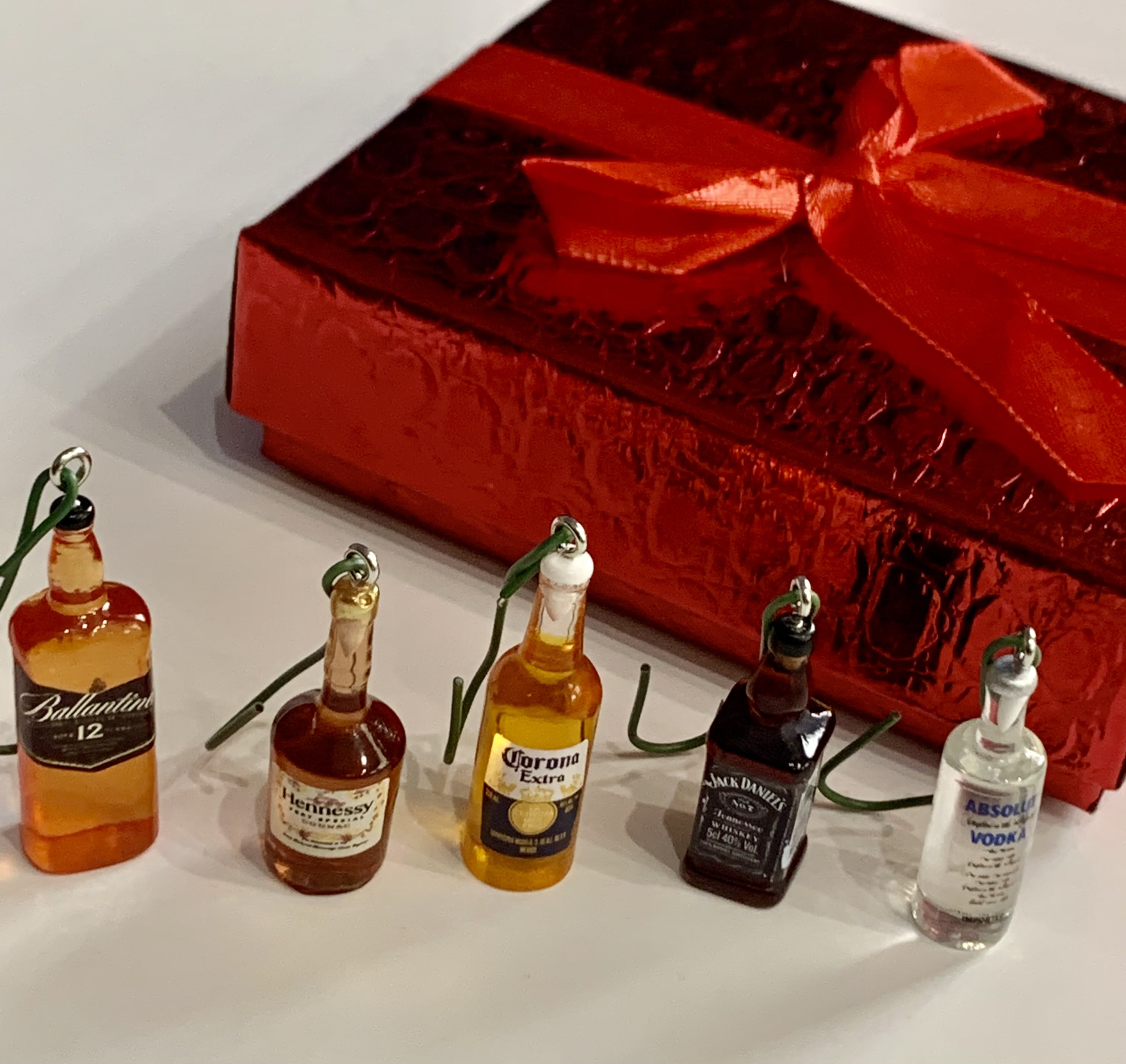 Miniature Liquor Bottle Ornament Mini 20 Set, Wine Ornament, Christmas