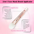 thumbnail image 2 of Multi-Purpose Silicone Mask Bush with Spoon-shaped Tail Handle, Soft Silicone Face Mask Brush for Mud, Clay Mask, DIY, Modeling Mask(rose gold), 2 of 5