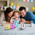 thumbnail image 4 of Easter Eggs Fillable Metallic Large 5.9 Inch Tall Plastic Surprise Eggs, Durable Easter Themed Hunt Rewards Basket Stuffers Fillers Filling Treats Party Favor Prize Supplies, 1Pc(Blue,3x3x5.9"), 4 of 9