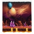 thumbnail image 3 of Ambesonne Colorful Shower Curtain, River Mars with Nebula, 69"Wx84"L, Multicolor, 3 of 5