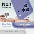 thumbnail image 3 of Funda de Silicona Premium, Forro de Microfibra, a Prueba de Golpes, para iPhone 17 Pro 6.3", Gris Lavanda, 3 of 7