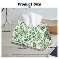 thumbnail image 7 of COEQINE Tissue Box Cover Organizer PU Leather Rectangle Facial Paper Holder Paper Tissue Holder for Bedroom Dresser, Tabletop, Dinner Table, Office Desk, Green Leaf, 7 of 7