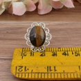 thumbnail image 2 of Handmade 925k Sterling Silver Natural Tiger Eye Stone Statement Gift Ring US13, 2 of 5