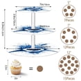 thumbnail image 3 of 3-Tier Acrylic Cupcake Stand Sturdy Dessert Display Cupcake Tower Cupcake Holder for Party Wedding Outdoor Picnic An Blue Angry Shark, 3 of 8