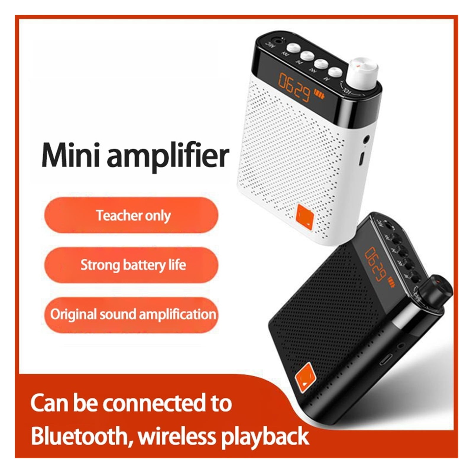 K6 FM Radio Loudspeaker Microphone Voice Amplifier Booster Megaphone Speaker For Teaching Tour Guide Sales Pro Durable ,Easy to Operate