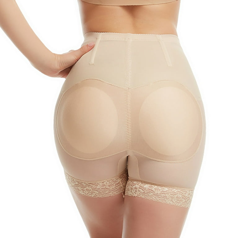 fvwitlyh Shapewear for Women Tummy Control Shape Ware for Woman Shorts  Lifting Sponge Cushion Underwear Casual Lace Corset Patch Women Full Spanks  for