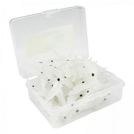 GARENDE 2xSilicone Shrimp Lures Set Simulation Fishing Baits Freshwater White