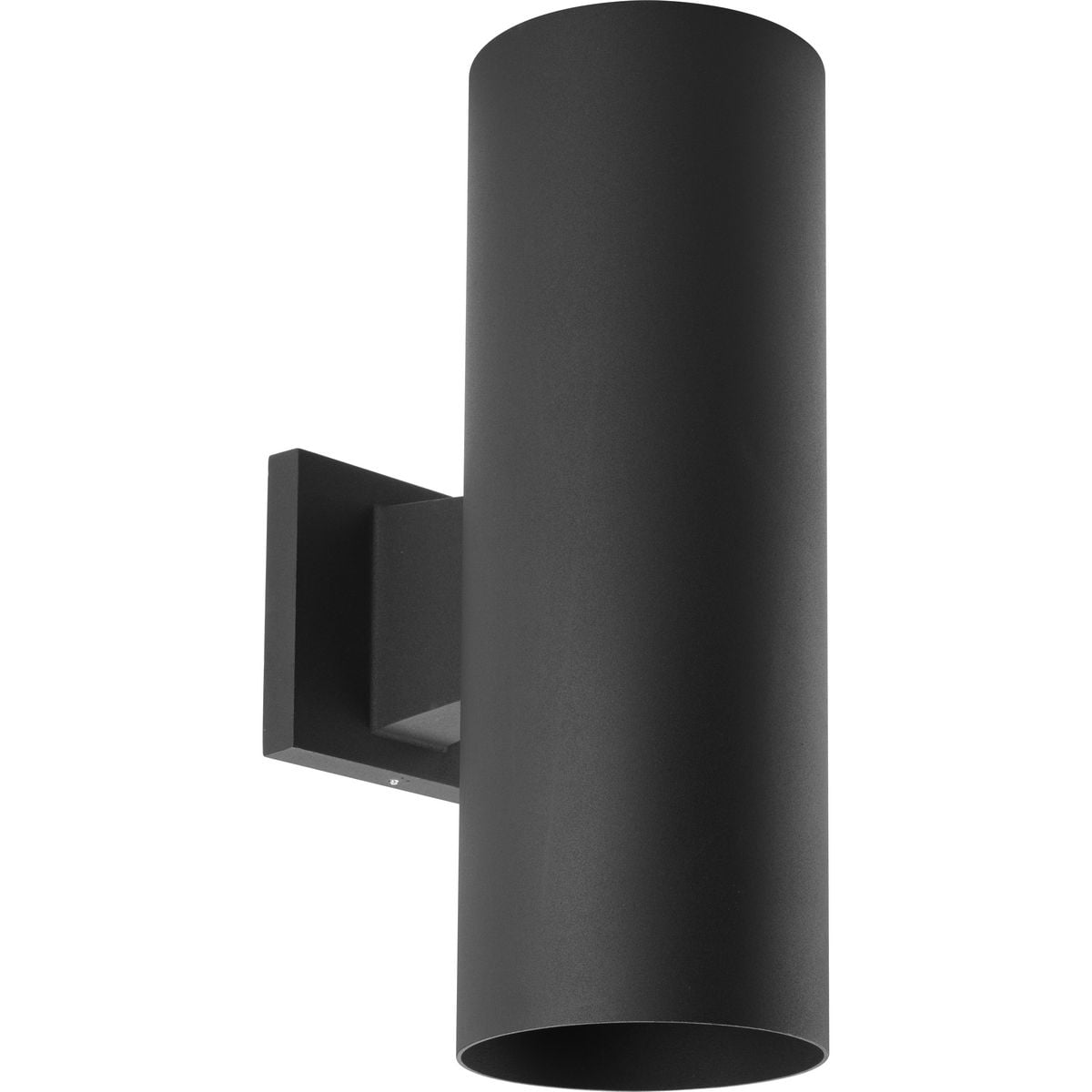 Progress Lighting Cylinder Collection Black Incandescent 2 Light up/down Modern Outdoor Wall Light