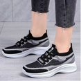 thumbnail image 5 of RotHome Platform Sneakers for Women Mesh Breathable Chunky Casual Athletic Shoes Gym Workout Walking Tennis Sneakers Womens Black Thick Sole, 5 of 7