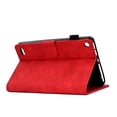 thumbnail image 5 of Allytech Wallet Case for Kindle Fire 7" 9th/7th/5th Gen 2019/2017/2015, Slim Folding Stand Auto Sleep Wake Embossed Flower PU Leather Case with Pen Slot for Amazon Fire 7 Old Versions, Red, 5 of 10