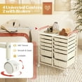 thumbnail image 6 of Gymax 12-Drawer Rolling Storage Cart w/ 2 Sizes Plastic Drawers White, 6 of 10