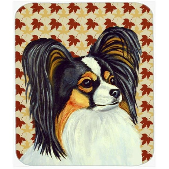 Papillon Fall Leaves Portrait Mouse Pad, Hot Pad or Trivet