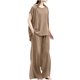thumbnail image 2 of ICHUANYI Clearance Women's Summer Suit Fashion Short Sleeve Solid Color Trousers Casual Two-Piece Suit(Khaki, S) ICHUANYI WER2023080914909, 2 of 6