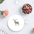 thumbnail image 4 of FMSHPON Merry Christmas Elk Set of 4 Round Coaster for Drinks, Absorbent Ceramic Stone Coasters Cup Mat with Cork Base for Home Kitchen Room Coffee Table Bar Decor, 4 of 6