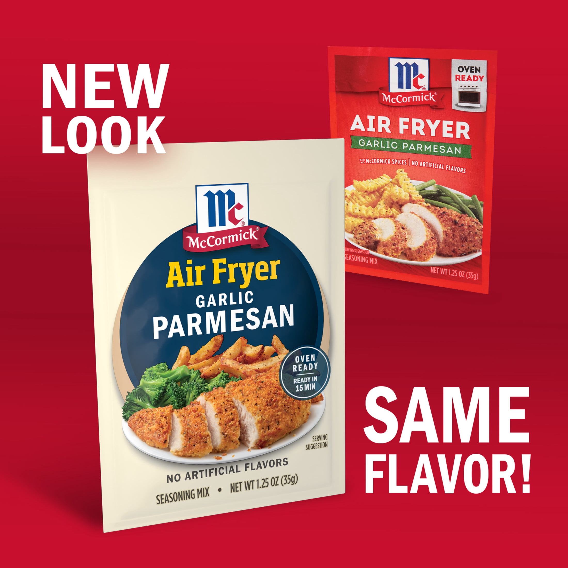 (2 pack) McCormick Air Fryer Garlic Parmesan Seasoning Mix, 1.25 oz Packet