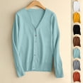 thumbnail image 1 of EQWLJWE Fall Savings!Women'S Cardigan ,Womens Sweaters And Cardigans,2024 Plus Size Cardigan Sweaters For Women,Button Down Sweater Cardigan,Open Front Oversized Button V Neck Loose Soft Knit Sweater, 1 of 9
