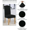 thumbnail image 6 of Chair Slipcover, AUCHEN Super Stretchy Dining Chair Covers Set of 4, Parsons Chair Protector Covers Chair Covers for Dining Room, Furniture Protector Covers for Restaurant Hotel Ceremony (Black), 6 of 9