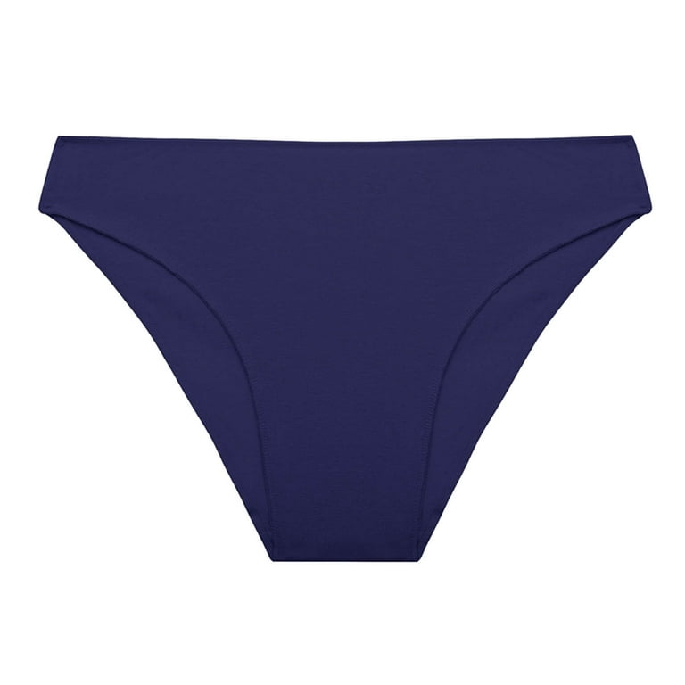 Zuwimk G String Thongs For Women,Women's High Waisted Cotton Underwear Soft  Breathable Full Coverage Stretch Briefs Ladies Panties Dark Blue,XL 