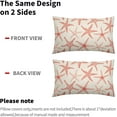 thumbnail image 4 of Coral Starfish Lumbar Pillow Covers 12X20 Inch Set of 2 Beach Ocean Coastal Decorative Rectangular Pillow Cases Summer Nautical Cotton Linen Cushion Case Home Decor for Sofa Couch Outdoor, 4 of 6