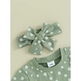 thumbnail image 6 of Musuos Baby Girls Shorts Set, 6 12 18 24M 3T Floral Short Sleeve T-shirt with Shorts and Hairband Summer Outfit, 6 of 10