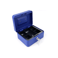 thumbnail image 1 of Caja Fuerte Metálica De Seguridad Con Llave, AZUL/NEGRO, 1 of 3