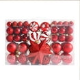 thumbnail image 2 of MORESEC XUld Home 101-Piece Hand Painted Christmas Balls Matte Plastic Hanging Ornaments Tree Decor Set Gifts, 2 of 7