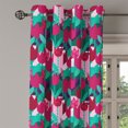 thumbnail image 3 of Ambesonne Floral Grommet Curtain, Abstract Tulips Flowers, 50" x 63", Jade Green and Red, 3 of 6