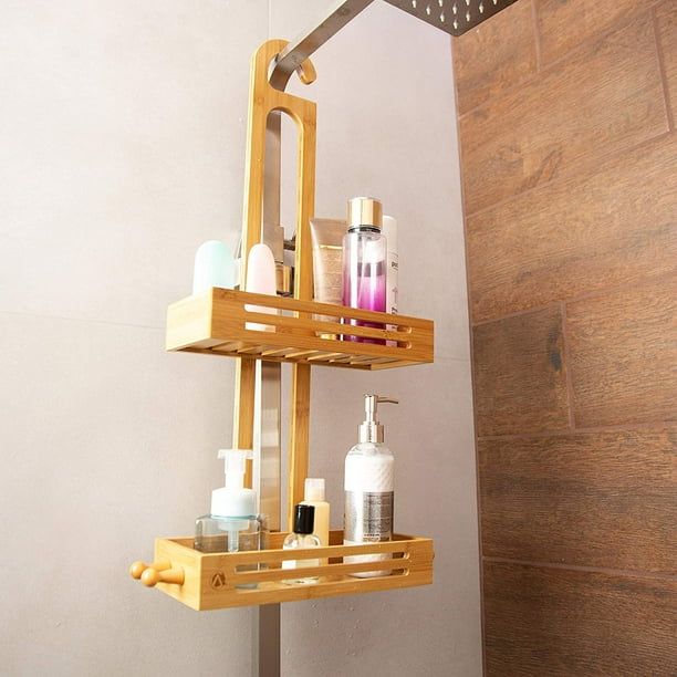 Crew & Axel Bamboo Hanging Shower Caddy Rustproof Made from Natural