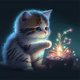 thumbnail image 1 of Diamond Painting 5D DIY Full Round Drill Cat Kit Arte Decoración del hogar (B6360), 1 of 9