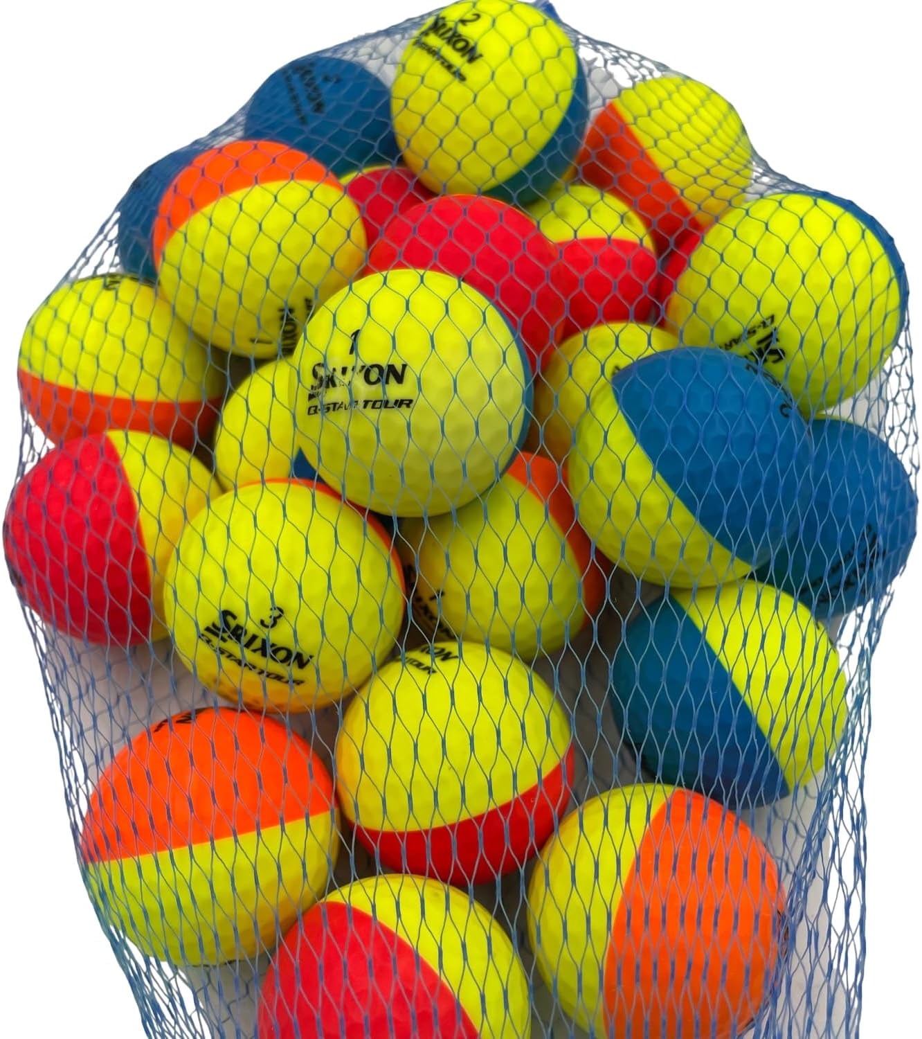 Golf Ball Planet - Srixon Q Star Tour Recycled Golf Balls (3A/Good, 24 Pack, Divide Color Mix)