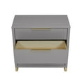 thumbnail image 4 of MoDRN Glam 3-Drawer Dresser, Grey with Satin Brass, 4 of 8