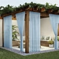 thumbnail image 4 of Outdoor Rod Pocket Curtains, 63x106 inch Fade Resistant Patio Drapes for Pergola Gazebo Porch Cabana, Waterproof Privacy Panel for Outside Garden Sunroom, 4 of 6