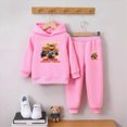 thumbnail image 2 of KPOPLK Kid Boy Clothes Truck Printed Long Sleeved Hoodies Sweatshirt + Pants Fall Winter Outfits Set for Boy 2-8Years(2-3 Years,Pink), 2 of 6