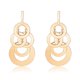 thumbnail image 1 of Pendientes largos de aleación con círculo redondo multicapa para mujer (oro), 1 of 5