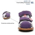 thumbnail image 3 of Ahannie Infant Boys Girls Genuine Leather Sandals with Arch Support,Unisex Baby Closed Toe Summer First Walkers Shoes(Infant/Toddler), 3 of 7