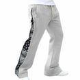thumbnail image 1 of WRKEKC Casual Pants for Men Simple Button Print Drawstring Elastic Waist Straight Leg Pocket Pants for Modern Casual, 1 of 8