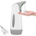 thumbnail image 1 of Dispensador de jabón automático, dispensador de jabón con sensor infrarrojo sin contacto de 400 ml, con carga USB y resistente al agua, dispensador de jabón eléctrico para baño, cocina Ormromra 221014-2, 1 of 8