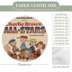 thumbnail image 2 of Charlie Brown y sus estrellas-theme Fitted Round Tablecloths Elastic Edged Table Covers Waterproof Table Cloth for Kitchen Holiday Party Tables Decor 150cm, 2 of 6