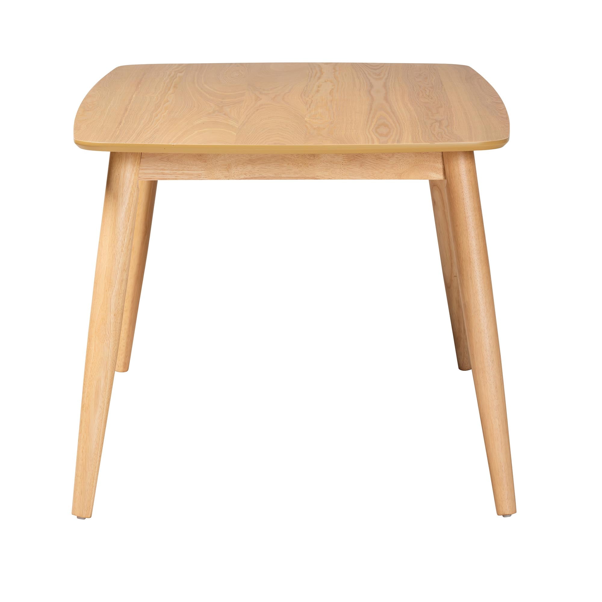 Baxton Studio Flora Mid-Century Modern Natural Oak Finished Wood Dining Table