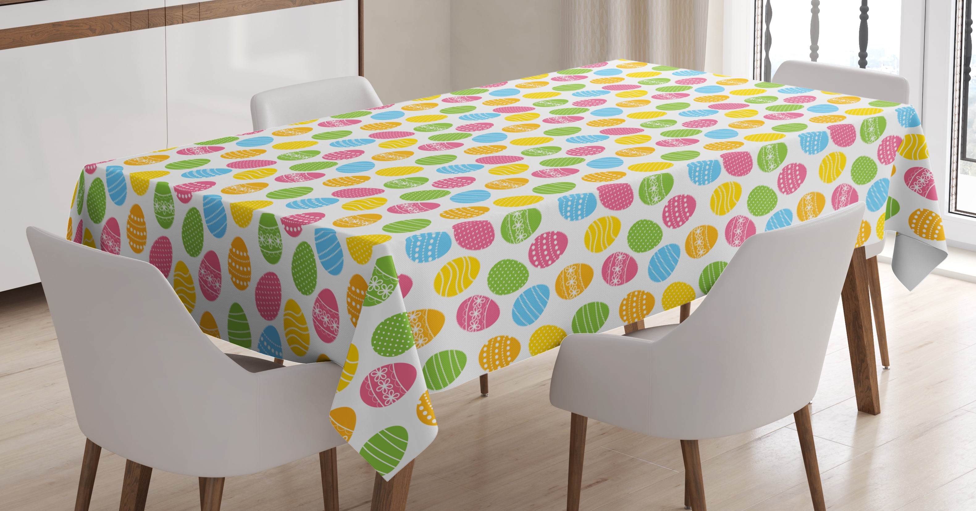 Easter Tablecloth Greeting the Colorful and Fun Spring Season April 