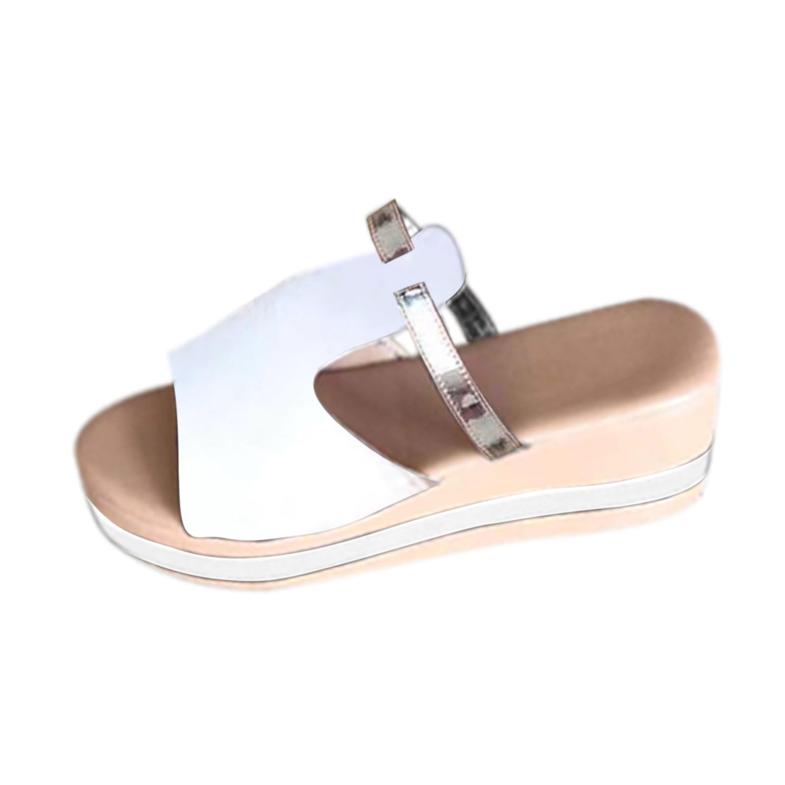 Flat Sandals Summer New Women Flip Flops Shoes Roman Style Clip Toe Slope Thick Heels 