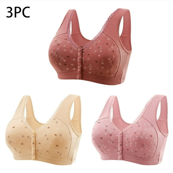 LLYWEY Sleep Bras for Women Plus Size Bra with No Padding Ladies Push-Up Bra Style-1405 Women Multiway Bra Feature Adult Female Training Sports Bras Coffee 52B