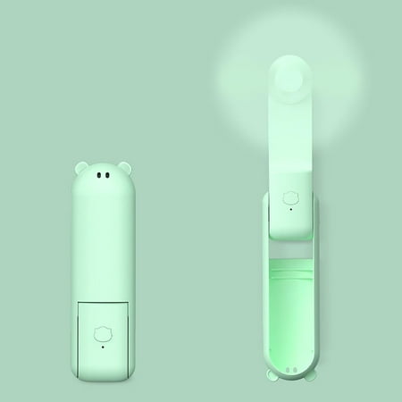 

FENGHandheld Mini Fan Small Pocket Fan Cooling Fan USB Rechargeable Small Pocket Fan 3 Speeds Personal Small Hand Fan Personal Foldable Fan for Indoor Travel/Summer/Concerts/Lash (green)-240810