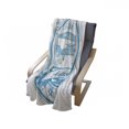 thumbnail image 4 of Vintage Airplane Soft Flannel Fleece Blanket, South Pole Antarctica Words on Retro Style Blue Stamp Grunge Airplane, Cozy Plush for Indoor and Outdoor Use, 70" x 90", Sky Blue White, by Ambesonne, 4 of 6