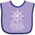 thumbnail image 3 of Inktastic Someone in Florida Loves Me Boys or Girls Baby Bib, 3 of 4