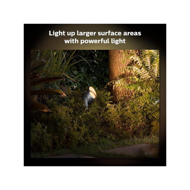 K2 SPOT LITE 147 × K2 HUE M Philips Hue 1746230V7 Lily XL Outdoor Spot Light, Weatherproof, 16