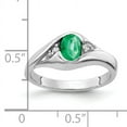 thumbnail image 2 of Primal Gold 14 Karat White Gold 6x4mm Oval Emerald and Diamond Ring, 2 of 4