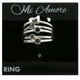 thumbnail image 2 of Mi Amore Stackable Crystal Multiple-Ring-Set Silver-Tone & Black Size 8.00, 2 of 2