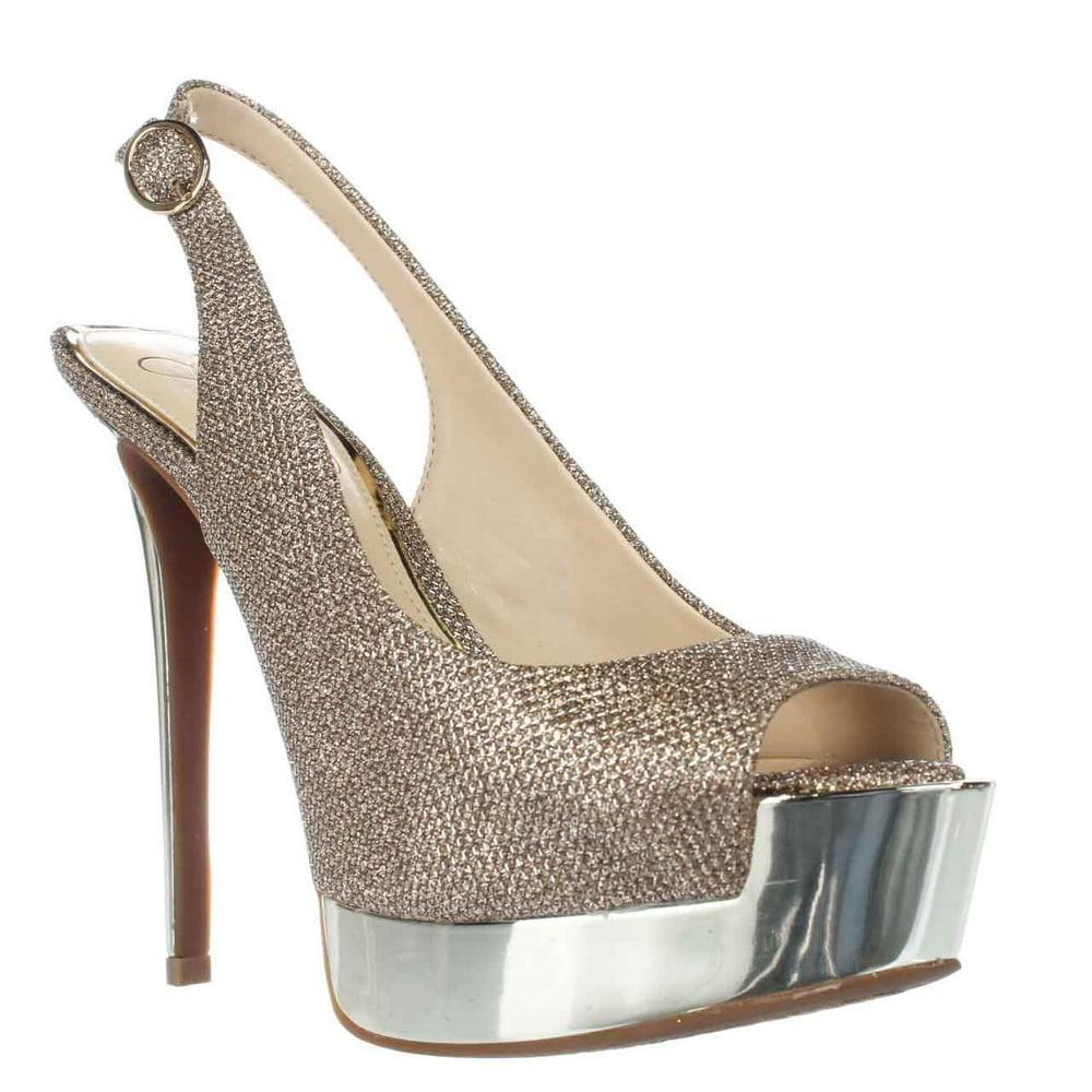 jessica simpson gold strappy heels