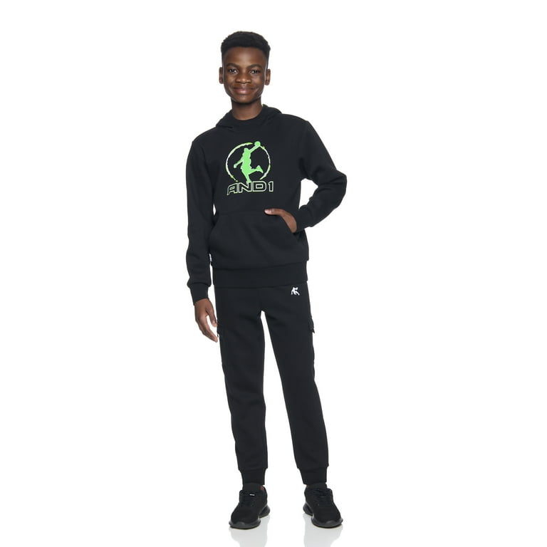 AND1 Boys Double Team Athletic Hoodie Sizes 4 18 Walmart